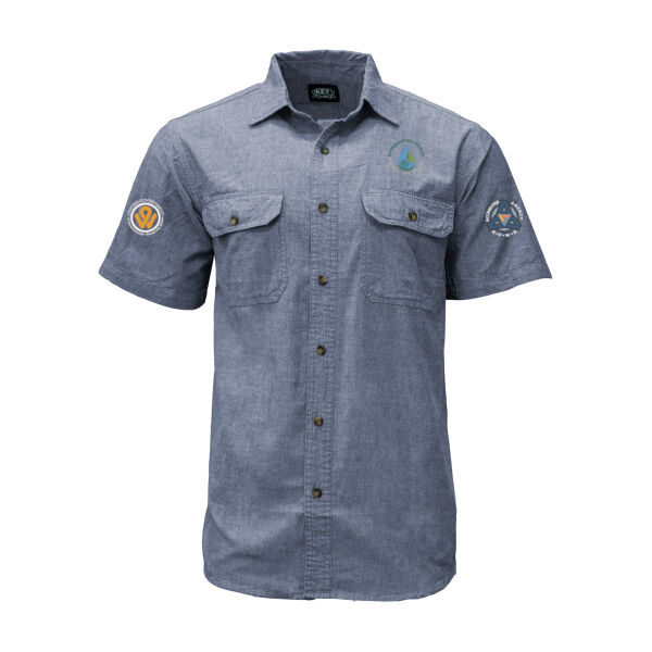 Blue Chambray Short Sleeve Work Shirt Thumbnail