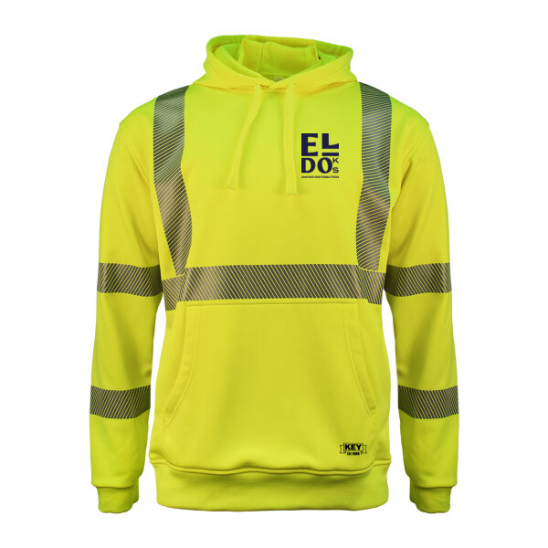 ANSI Class 3 Hi-Vis Segmented Tape Fleece Pullover Hoodie (WD) Thumbnail