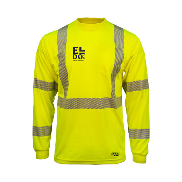 ANSI Class 3 Segmented Tape UltraSoft Long Sleeve Pocket Tee (WT) Thumbnail