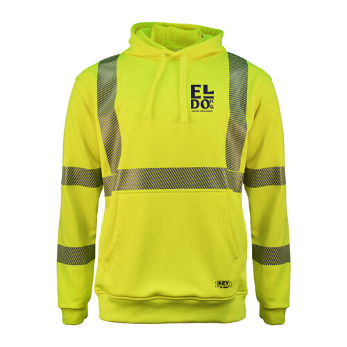 ANSI Class 3 Hi-Vis Segmented Tape Fleece Pullover Hoodie (WT) Thumbnail