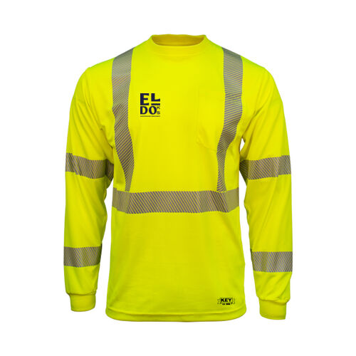 ANSI Class 3 Segmented Tape UltraSoft Long Sleeve Pocket Tee (WWT) Thumbnail