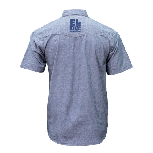 Blue Chambray Short Sleeve Western Shirt (WWT) Thumbnail